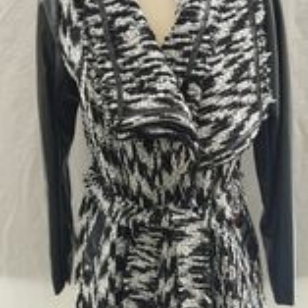 SIMON CHANG ZEBRA AND PLEATHER JACKET